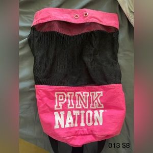 PINK black and pink mesh bag